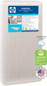Sealy Flex Cool Breathable Hypoallergenic 2-Stage Dual Firm Waterproof Baby Crib Mattress & Toddler Bed Mattress